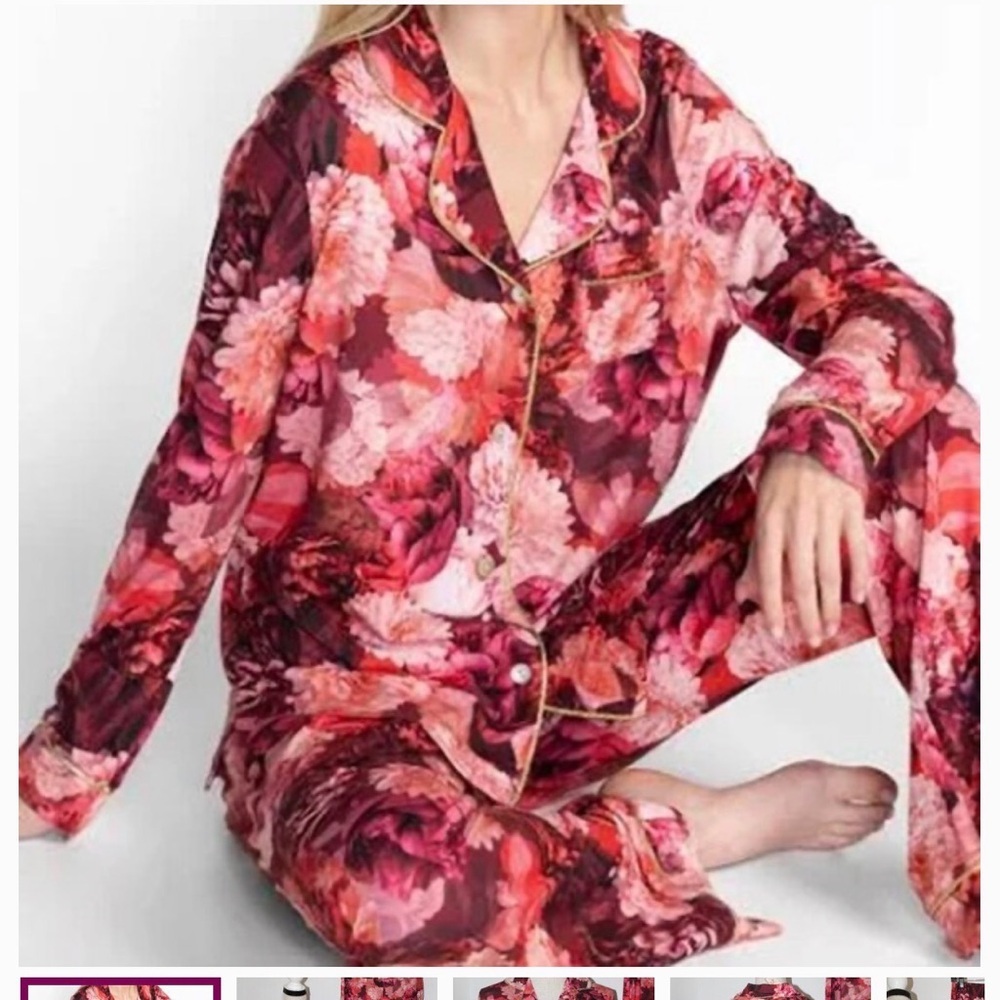 NWT Johnny Was Carly Rosas Pajama Set size small